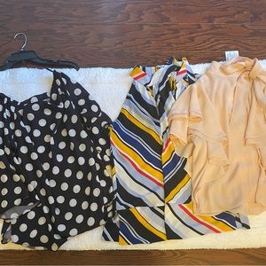 3 Gently used Ladies Tops Bundle. 2 Medium. 1 Small.